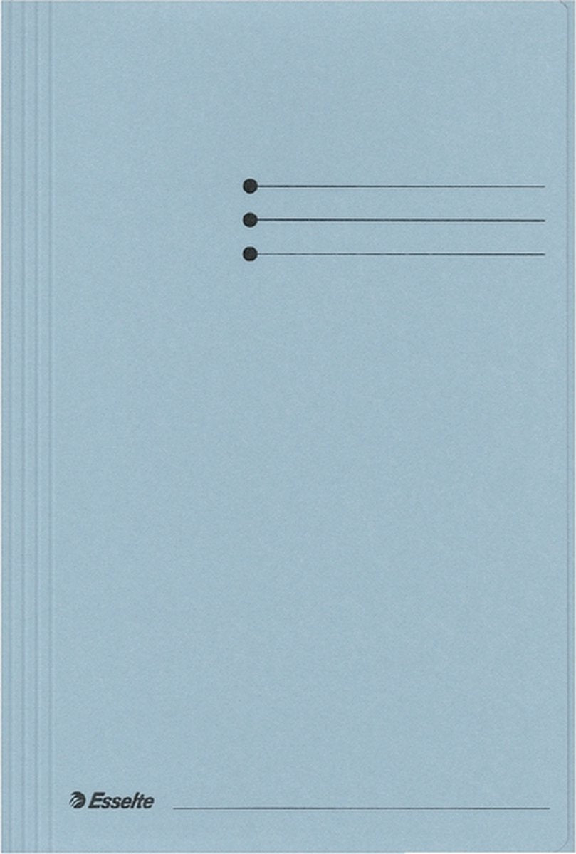 Esselte manilla 3-klepsmap - folio - 50 stuks - blauw