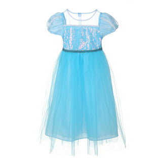 Prinsessenjurk blauw 98-104