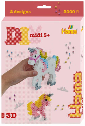 Hama - strijkkralen - 3d eenhoorn set - 2000 delig