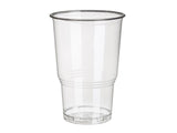 Papstar 25 drinkbekers pla pure 250ml ø7,8x11cm glashelder met schuimkraag