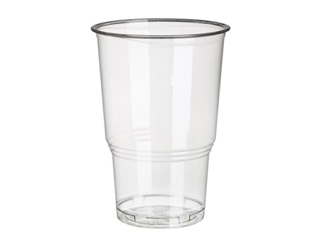 Papstar 25 drinkbekers pla pure 250ml ø7,8x11cm glashelder met schuimkraag