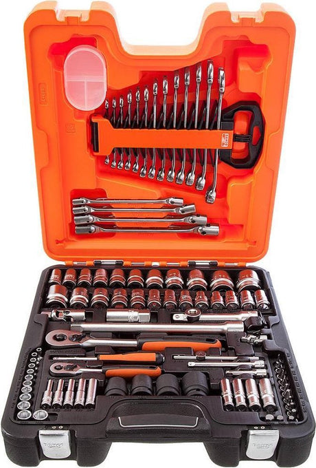 Bahco s87+7 doppenset, 94-delig, 1 4 en 1 2