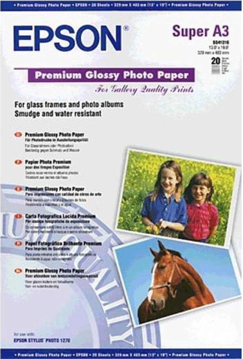Epson s041316 premium glossy - a3+ 20 vellen