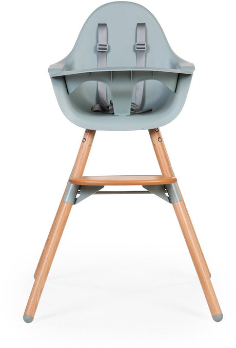 Childhome evolu kinderstoel munt - meegroeistoel voor kinderen van 6 maanden tot 6 jaar - twee tafelhoogtes van 50 en 75 cm, uitbreidbaar naar 90 cm - 5-punts gordel en afneembare veiligheidsbeugel - 56 x 56 x 92 cm