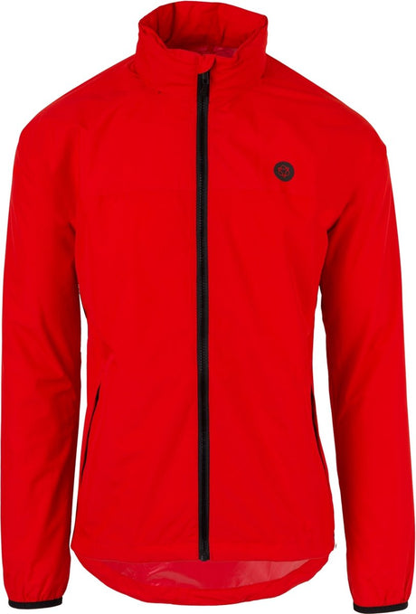 Agu go - regenjas - unisex - rood - xxl - poray 5000 - gerecycled polyester - reflecterende details - compact opvouwbaar xxl
