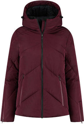 Kjelvik juno dames outdoorjas - donker rood