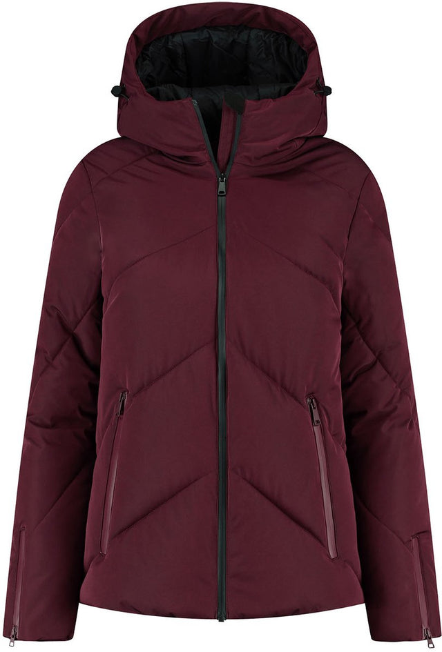 Kjelvik juno dames outdoorjas - donker rood