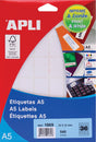 Apli witte etiketten print write ft 22 x 32 mm (b x h), 540 stuks, 36 per blad (1869)