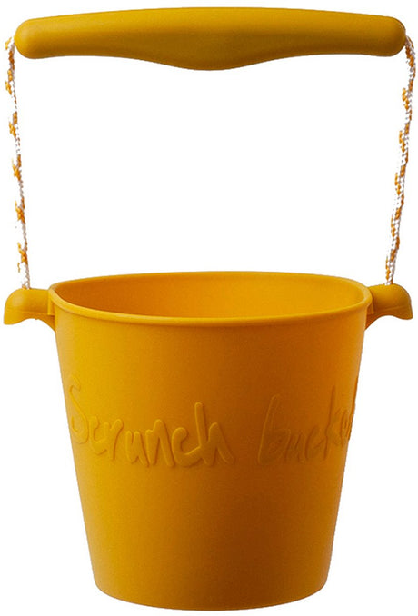 Scrunch speelgoedemmer - mosterd - opvouwbaar - recycleerbaar