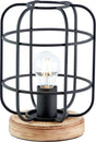 Brilliant gwen - tafellamp - e27 max 1x40w - zwart hout