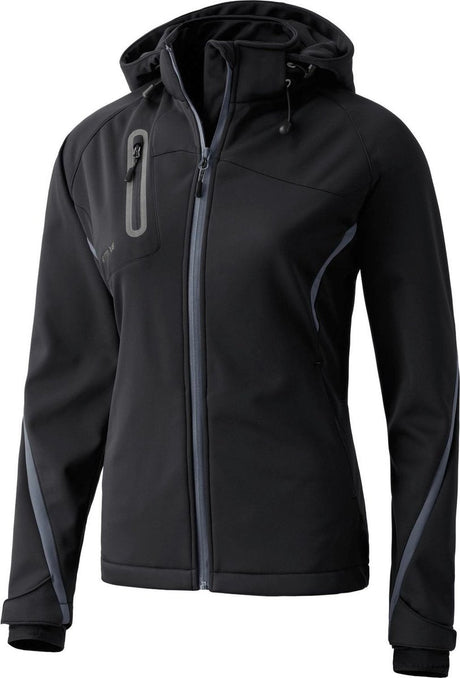 Erima function softshell jack dames - antraciet zwart | maat: 38