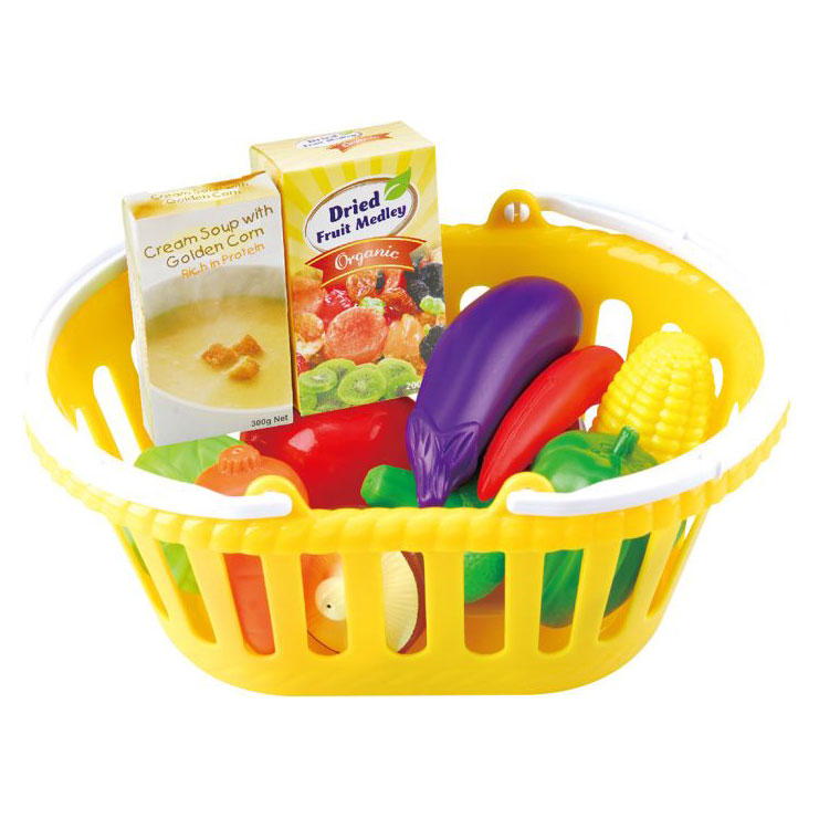 Play basket with vegetables, 13dlg.