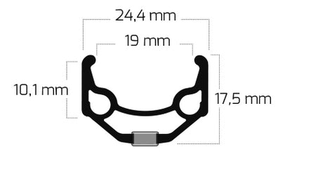 Ryde Velg ZAC 19 28 622 x 19C aluminium 36 gaats 14G zilver