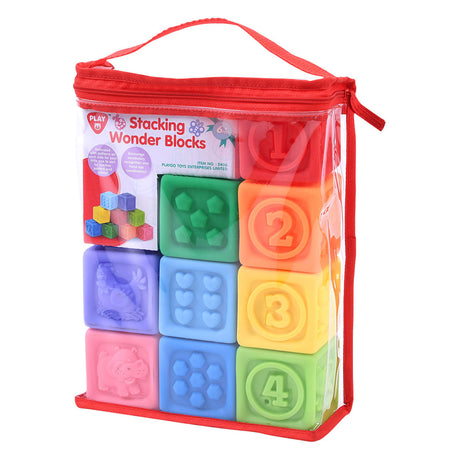 Playgo stapelbare voelblokken - 9dlg.