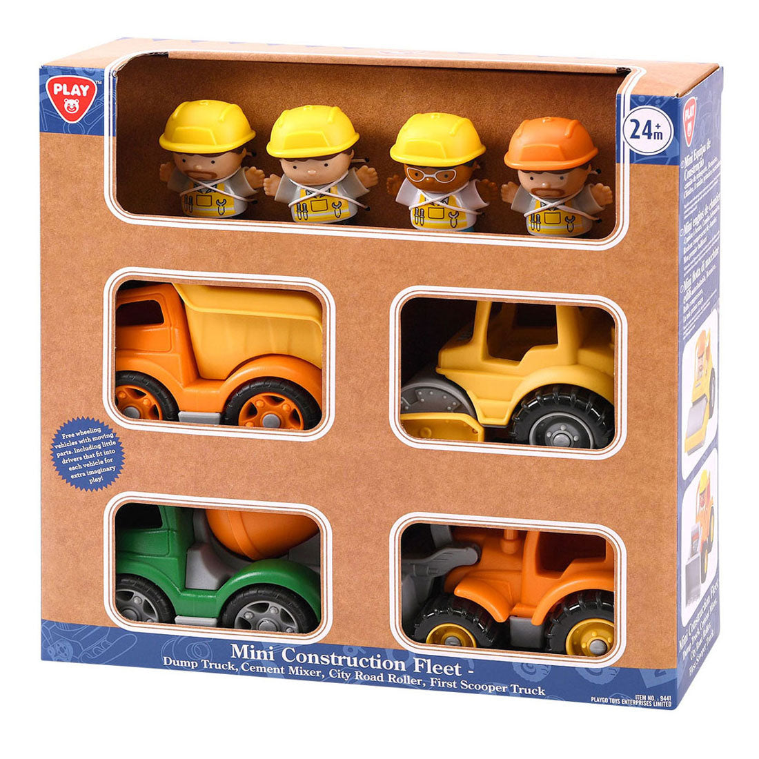 Spela Mini Construction -fordon med siffror Play Set, 8DLG.