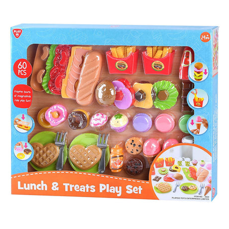 Play speelgoed eten lunch en snacks speelset, 60dlg.