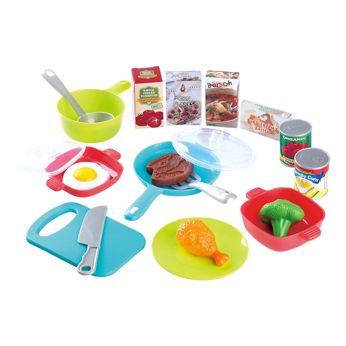 Play kitchen accessories and play set set, 21dlg.