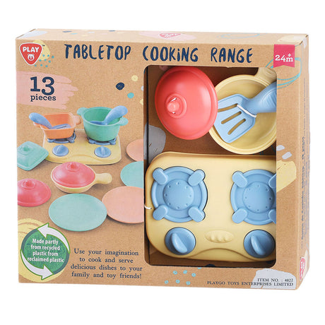 Playgo tafelblad kookfornuis met accessoires speelset - 13dlg.