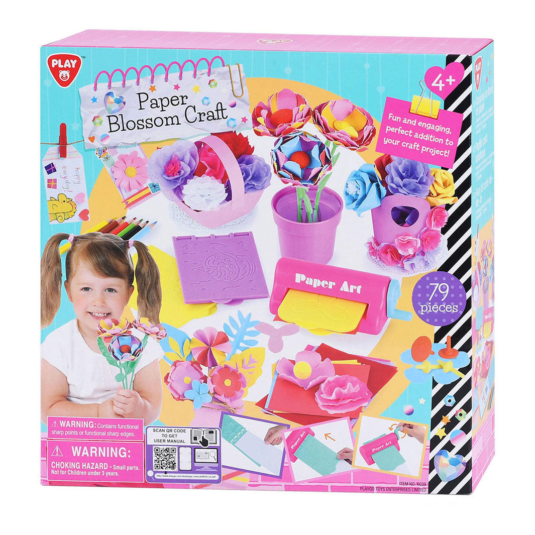 Play paper flowers make craft set, 79dlg.