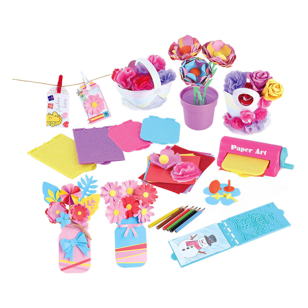 Play Paper Flowers Make Craft Set, 79dlg.