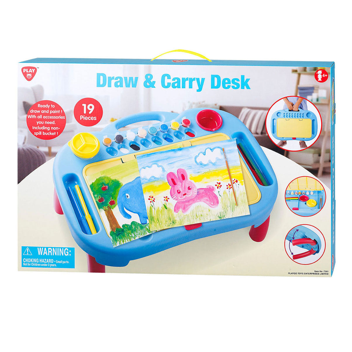 Play portable drawing tables set, 19dlg.