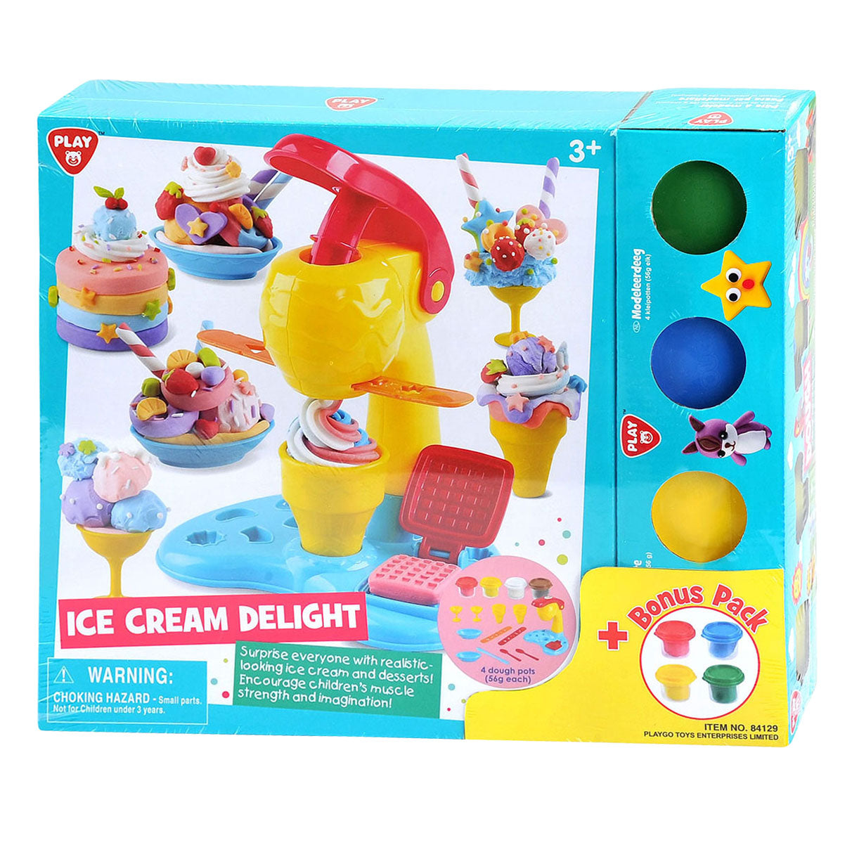 Playgo ijsjes maken kleiset - 4 kleipotjes
