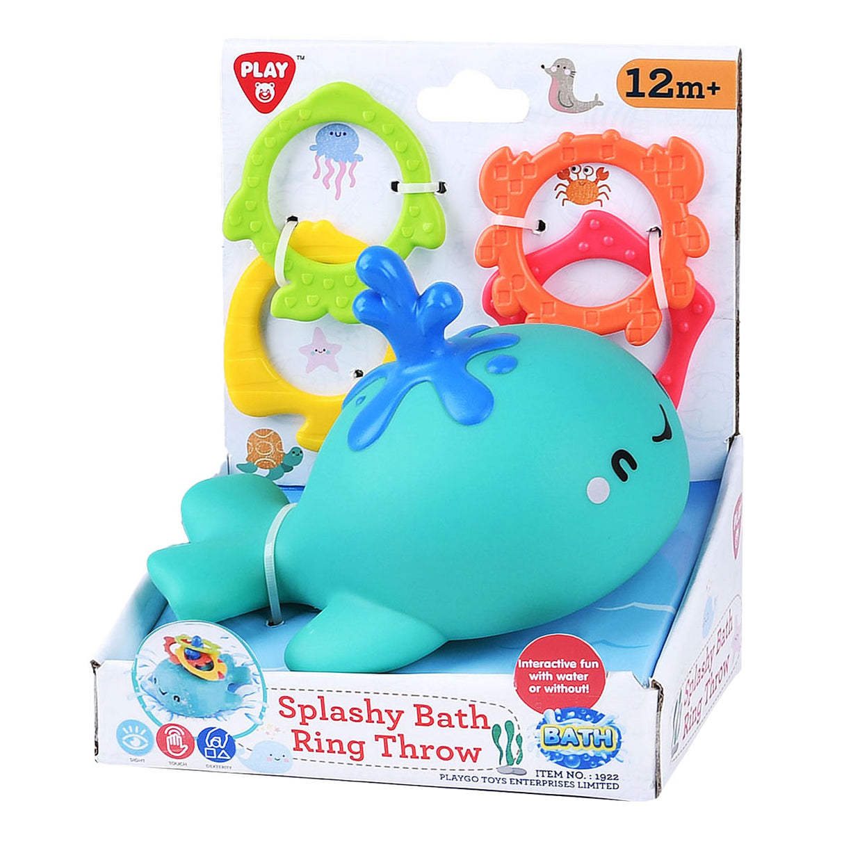 Spil Bath Toy Ring Throw Fish, 5dlg.