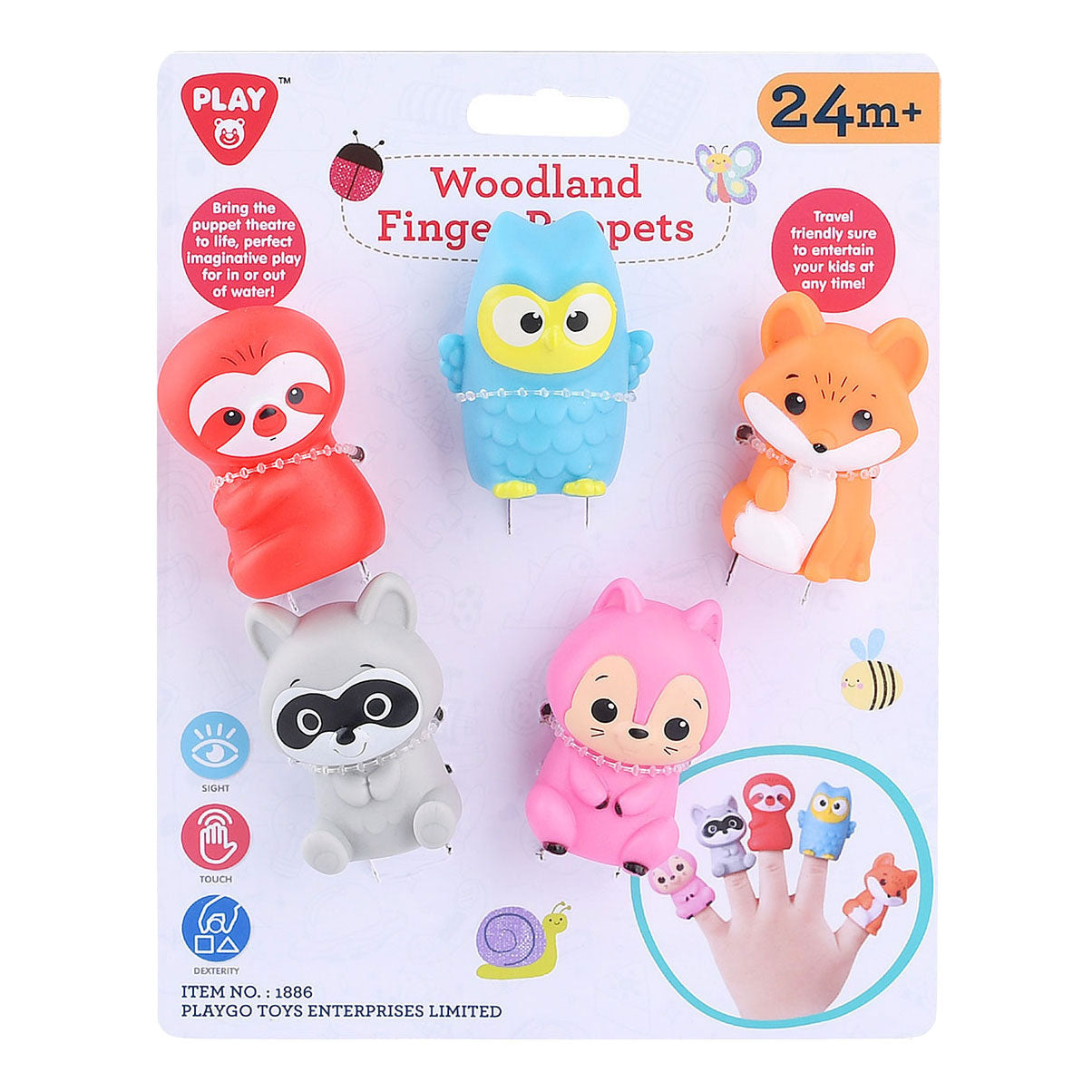 Play finger dolls forest animals, 5st.