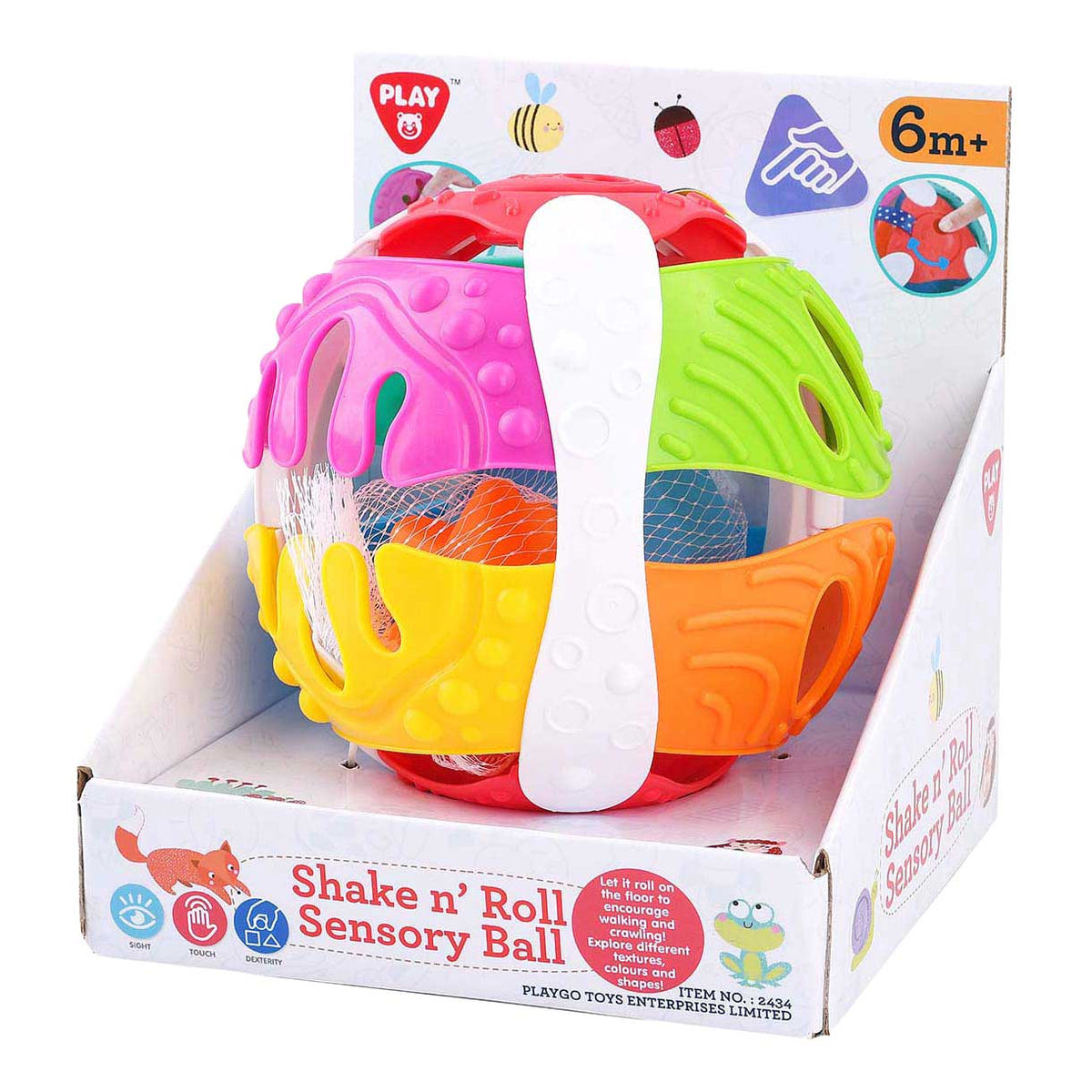 Playgo schud en rol sensorische bal - 3dlg.