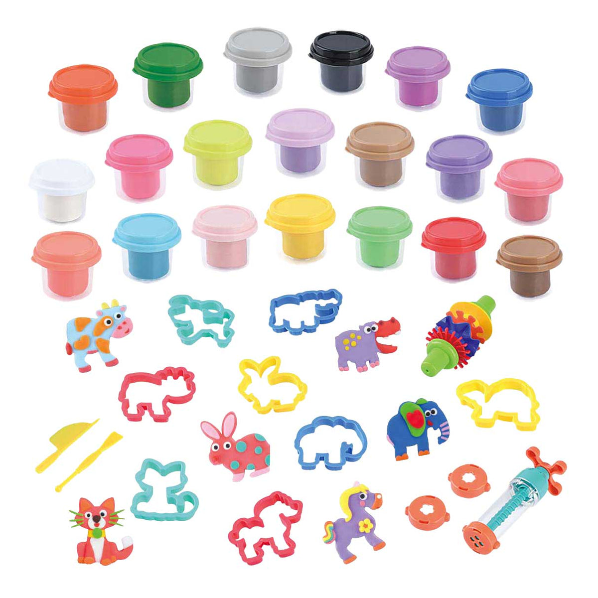 Playgo luxe knutsel kleiset - 20 kleipotjes