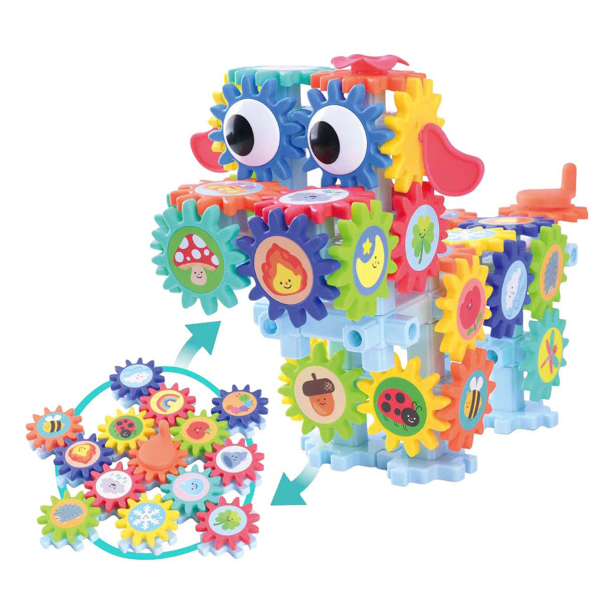 Playgo tandwielen knutselwerkplaats - 130dlg.