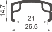 Rodi forhjul 28 622*21 PARALLEX SILVER