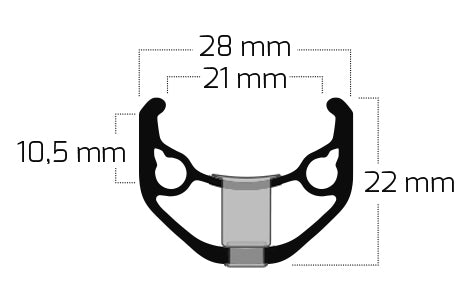 Ryde Velg Zac 421 28 29 622*21c Aluminium 36 Huller 14g sort skærpet