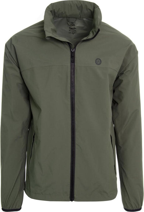Agu go - regenjas - unisex - groen - m - poray 5.000 - ademend waterdicht - reflecterende details - compact opvouwbaar - 100% gerecycled polyester m