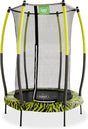 Exit toys exit tiggy trampoline ø140cm - met veiligheidsnet - rond - kindertrampoline - zwart groen