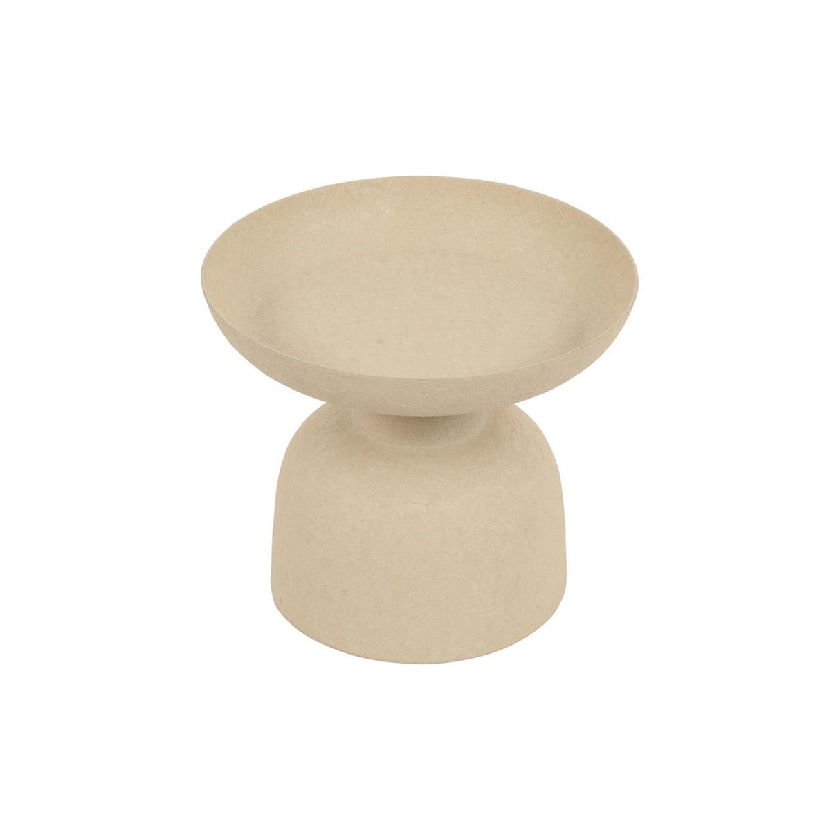 Countryfield kandelaar op voet beige 10x10x9cm