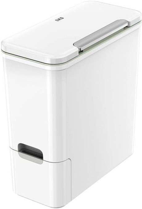 Eko - stackstore touch bin recycler 9 liter - plastic - wit