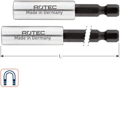 Rotec bithouder magneet e6.3x150mm c-ring