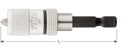 Rotec bithouder magneet e6.3x65mm tbv gipsplaatschroeven
