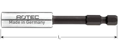 Rotec bithouder magneet impact e6.3x80mm c-ring
