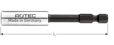 Rotec bithouder magneet impact e6.3x80mm c-ring