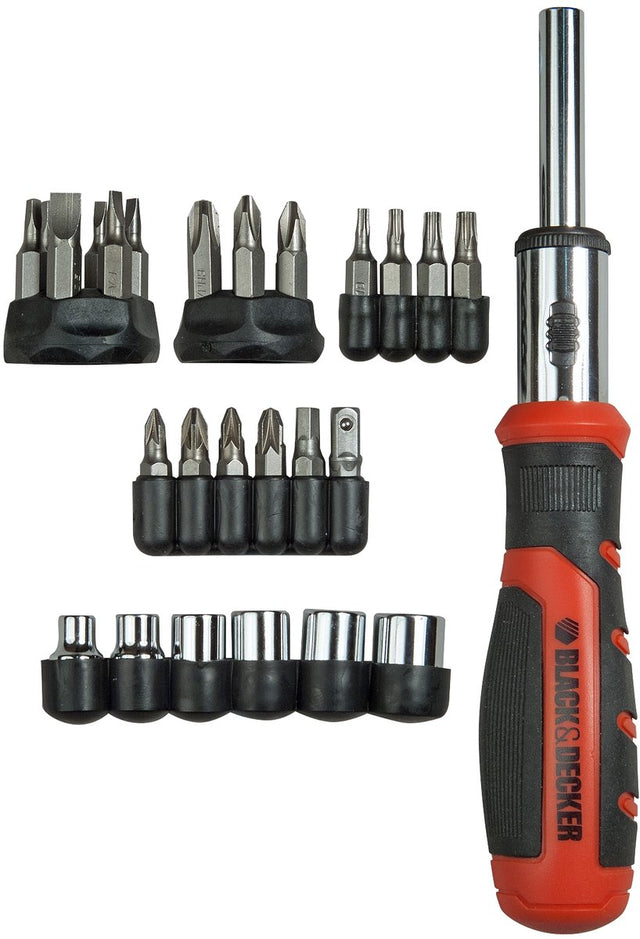 Black+decker bit set with screwdriver black decker bdht0-62130 29 onderdelen