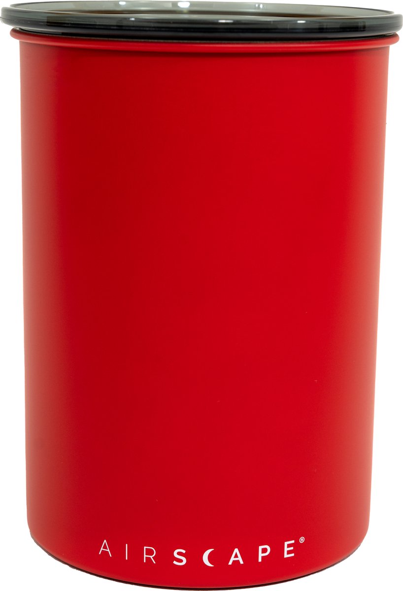 Planetary design - airscape - koffiebonen - voorraadpotten - lucht dicht - koffie - staal - mat rood - 500 gram