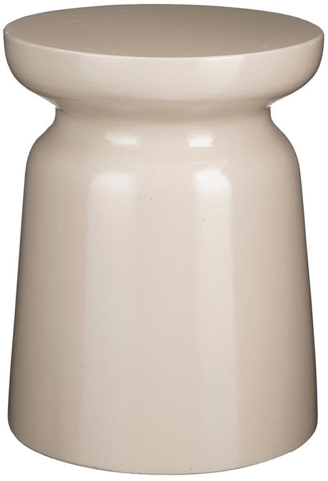 Mica decorations stage bijzettafel - h45 x ø35 cm - cement - beige