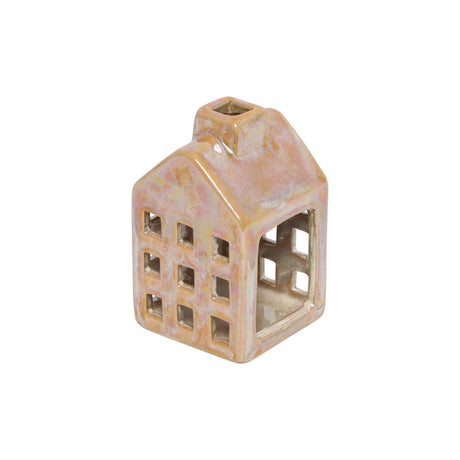 Countryfield donte theelicht huis geel 6x6x10cm