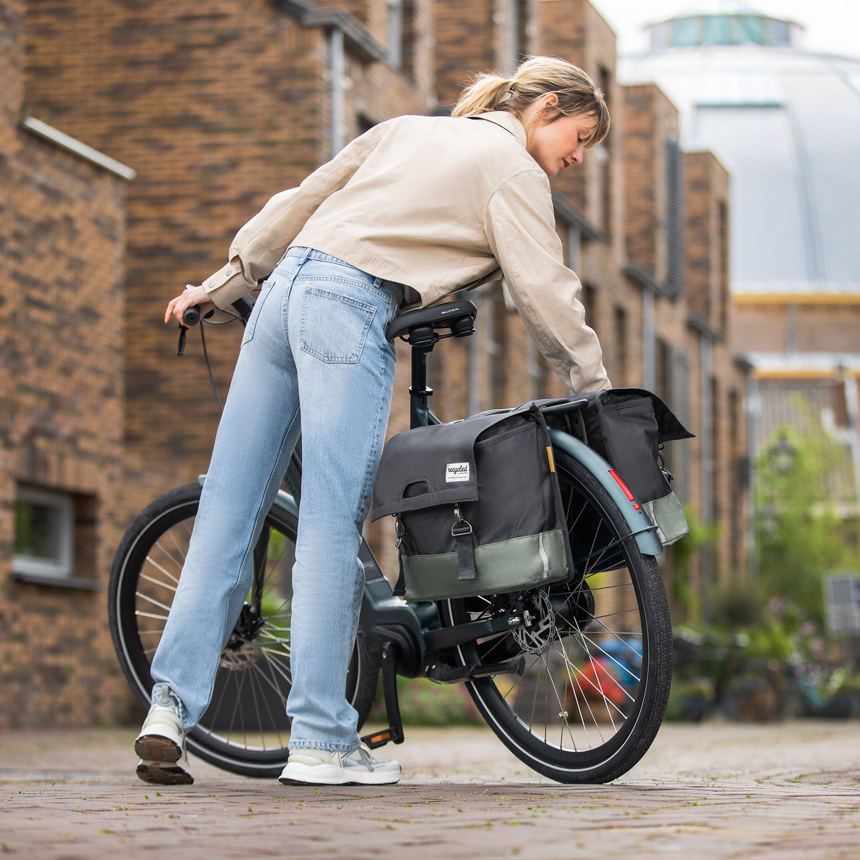 Urban -a prueba de urban a prueba urbana bolso de bicicleta doble 40l gris