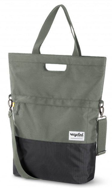 Urban Proof shopper tas 20L gerecycled groen grijs