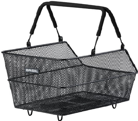 Basil Bicycle Basket Cento s opravou Mik o 14 litru 39 x 24 x 13 cm - černá