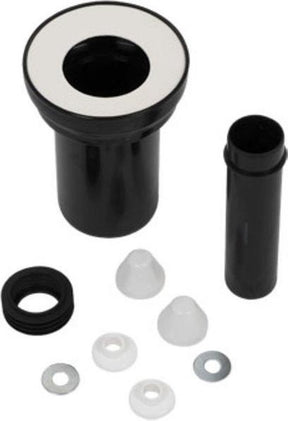 Plieger sanit wandclosetaansluiting - complete aansluitset - 18 cm - zwart