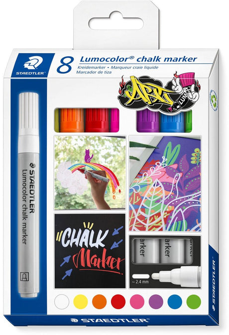 Staedtler lumocolor chalk marker set 8 kleuren